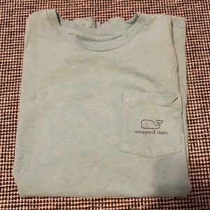 Light blue whale vineyard vines tee